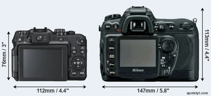 Comparison G12 or D200 rear