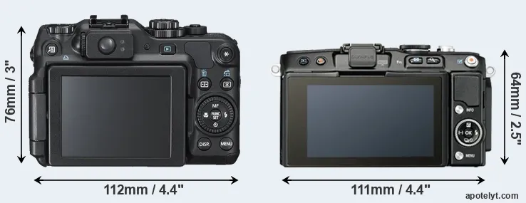 Comparison G12 or E-PL5 rear