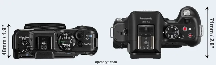 Compare G12 versus G5 top