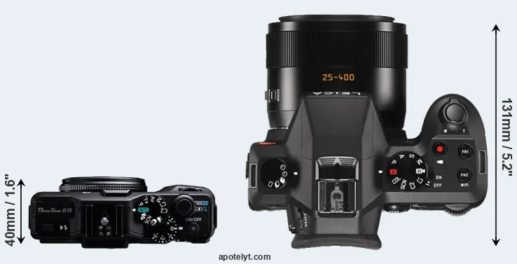 Compare G15 versus V-LUX Typ 114 top