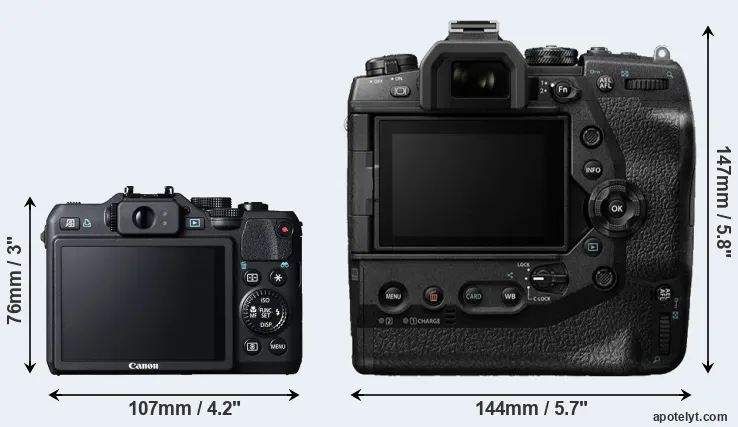 Comparison G15 or E-M1X rear