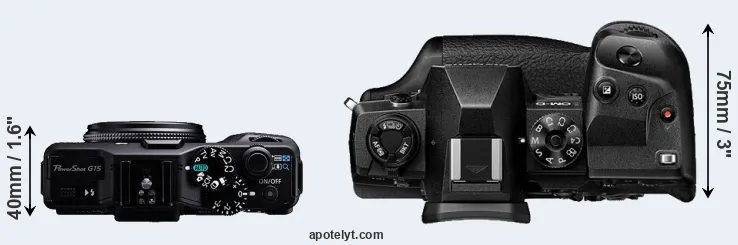 Compare G15 versus E-M1X top