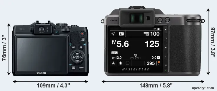 Comparison G16 or X1D II rear