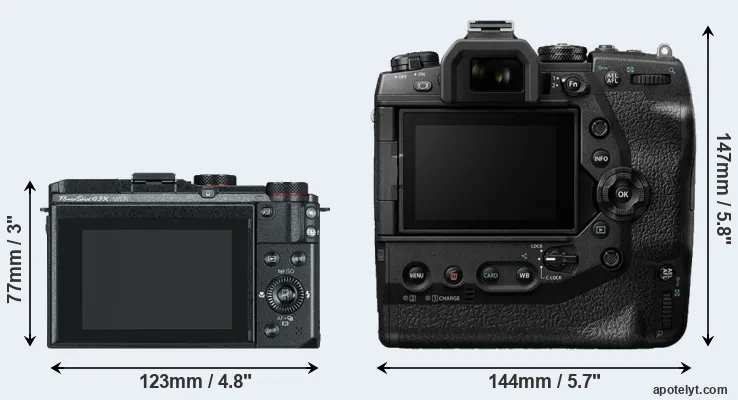 Comparison G3X or E-M1X rear