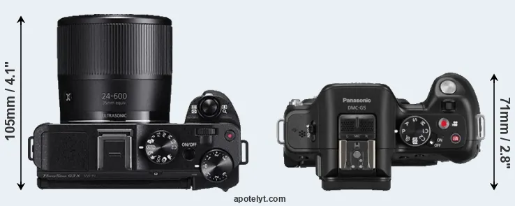 Compare G3X versus G5 top