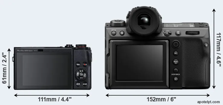 Comparison G5X Mark II or GFX 100 II rear