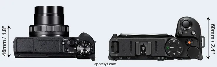 Compare G5X Mark II versus Z30 top