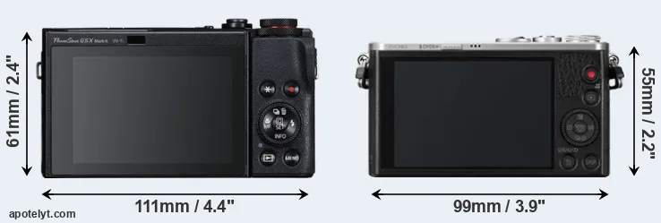 Comparison G5X Mark II or GM1 rear
