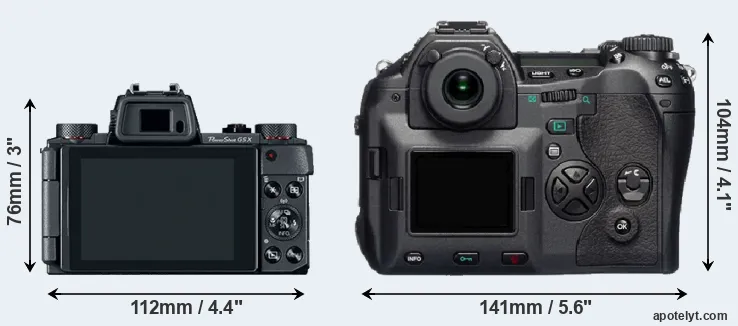 Comparison G5X or E-1 rear