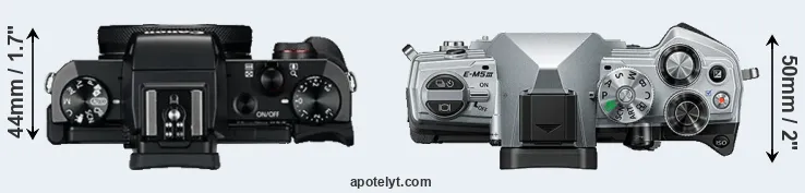 Compare G5X versus E-M5 III top