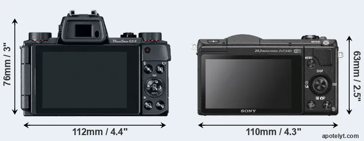 Comparison G5X or A5100 rear