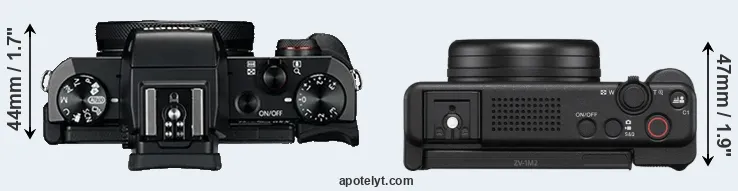 Compare G5X versus ZV-1 II top