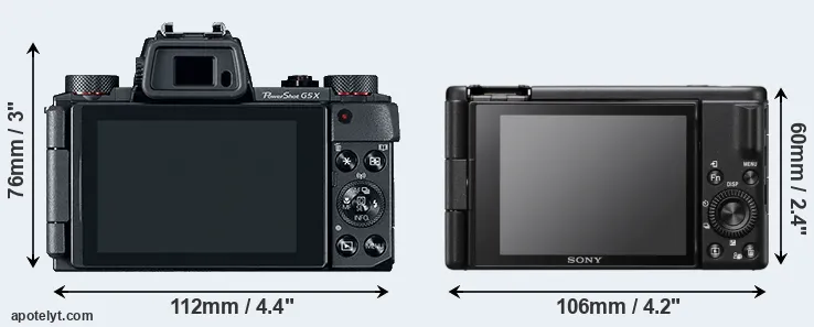 Comparison G5X or ZV-1F rear