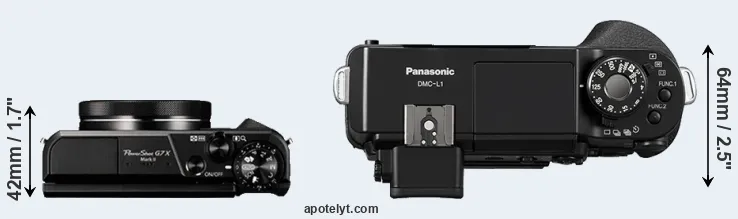 Compare G7X Mark II versus L1 top