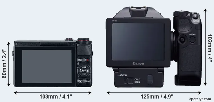 Comparison G7X or XC10 rear