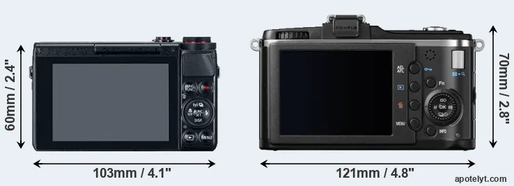 Comparison G7X or E-P2 rear