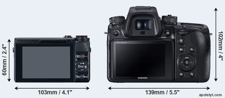 Comparison G7X or NX1 rear