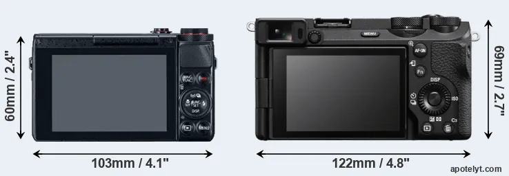 Comparison G7X or A6700 rear