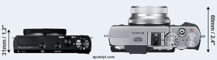 Compare G9X versus X30 top