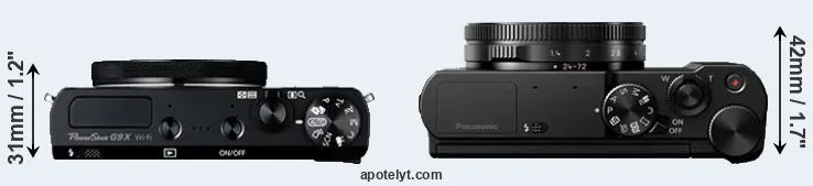 Compare G9X versus LX10 top