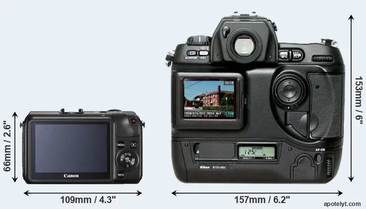 Comparison Canon M or D1H rear