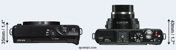 Compare M10 versus D-LUX 5 top