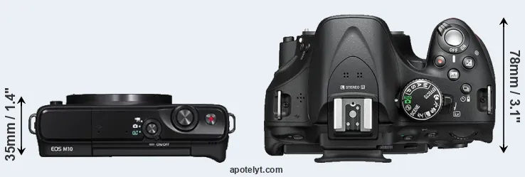 Compare M10 versus D5200 top