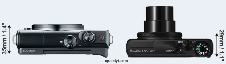 Compare M100 versus S120 top