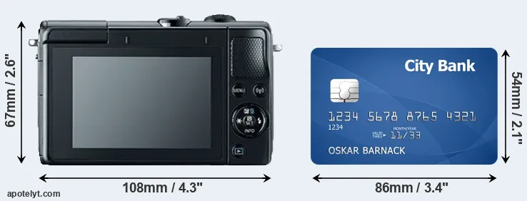 M100 and credit card rear side