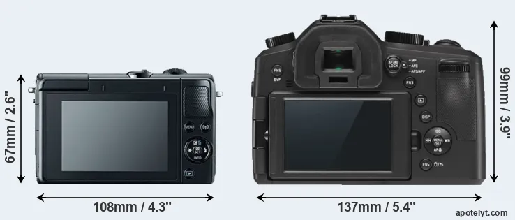 Comparison M100 or V-LUX Typ 114 rear