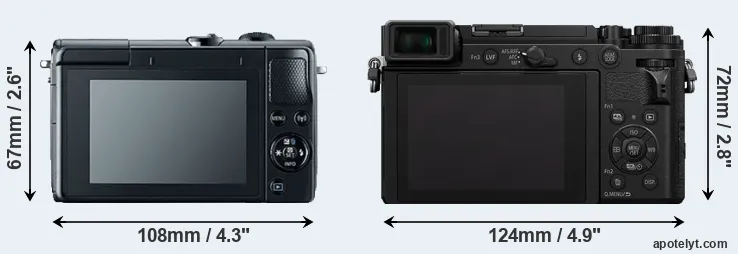 Comparison M100 or GX9 rear