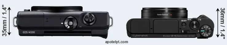 Compare M200 versus HX95 top
