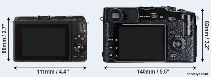 Comparison M3 or X-Pro1 rear