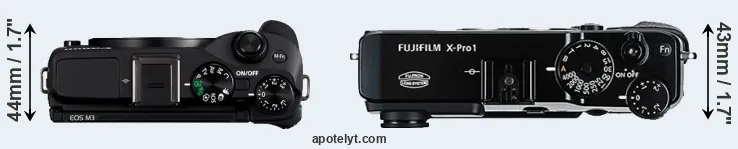 Compare M3 versus X-Pro1 top