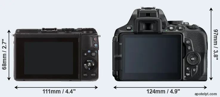 Comparison M3 or D5600 rear