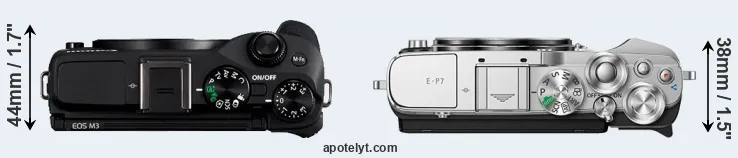 Compare M3 versus E-P7 top