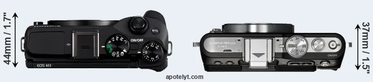 Compare M3 versus E-PL3 top