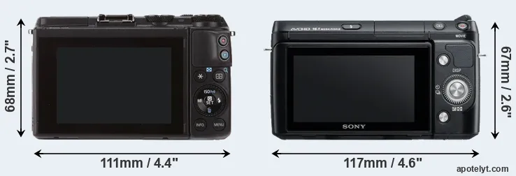 Comparison M3 or NEX-F3 rear
