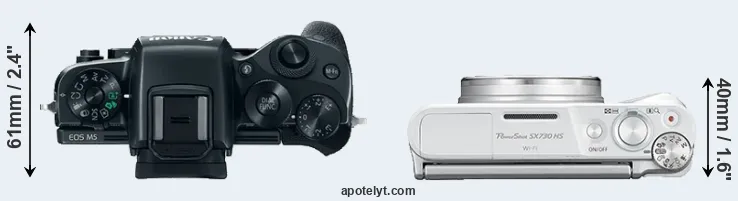 Compare M5 versus SX730 top
