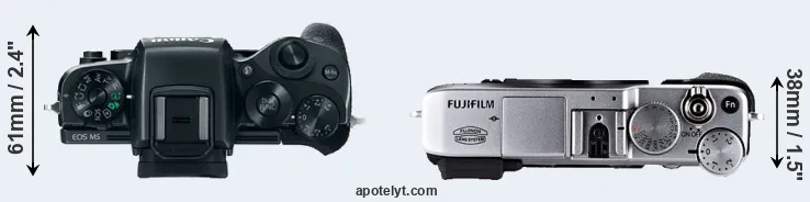 Compare M5 versus X-E1 top