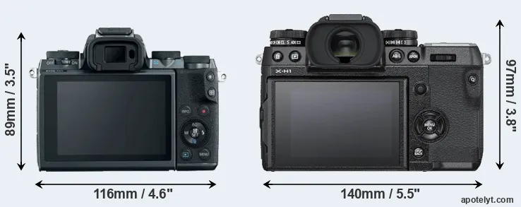 Comparison M5 or X-H1 rear