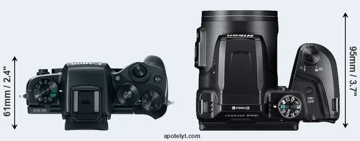 Compare M5 versus B500 top