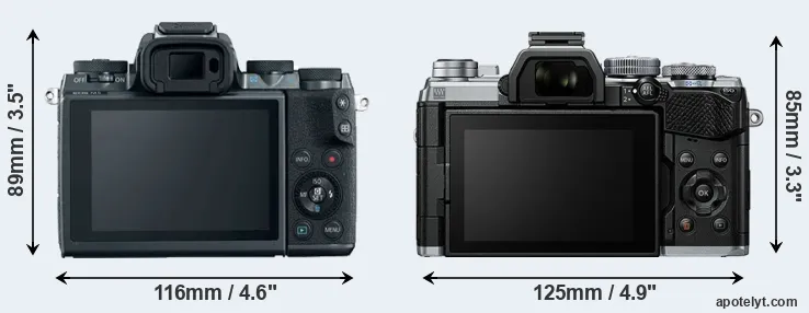 Comparison M5 or E-M5 III rear