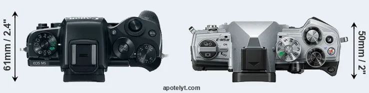 Compare M5 versus E-M5 III top