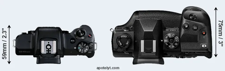Compare M50 Mark II versus E-M1X top