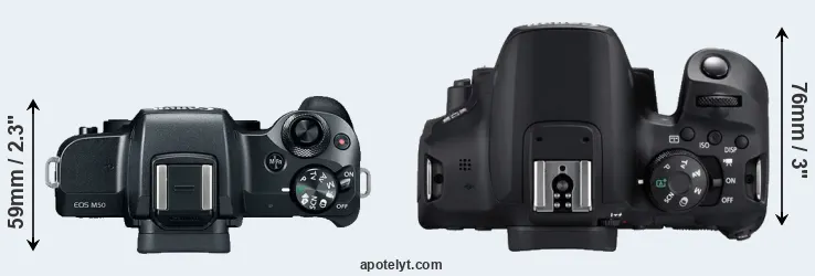 Compare M50 versus T8i top