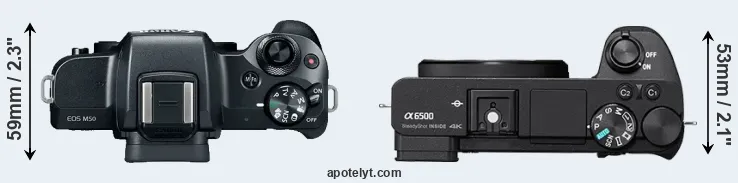 Compare M50 versus A6500 top