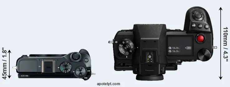 Compare M6 versus S1H top