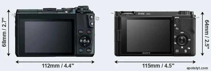 Comparison M6 or ZV-E10 rear