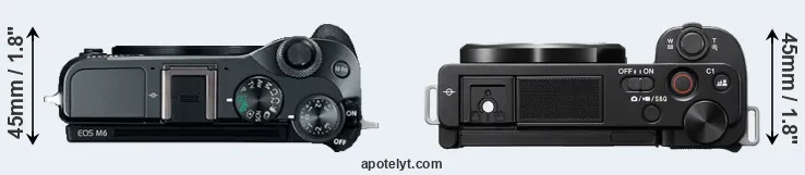Compare M6 versus ZV-E10 top